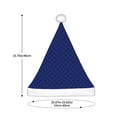 thumbnail image 3 of KLL Christmas Hats for Adults Plush Navy Blue Print Santa Hat Xmas Fluffy Santa Claus Hat for Women Men, 3 of 6