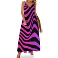 thumbnail image 1 of Vestido de rayas blancas y negras, estilo óptico, estilo urbano, escote en V, estilo bohemio, para playa, estampado elegante, tallas 4XL y 5XL, 1 of 7