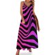 thumbnail image 1 of Vestido de rayas blancas y negras, estilo óptico, estilo urbano, escote en V, estilo bohemio, para playa, estampado elegante, tallas 4XL y 5XL, 1 of 7