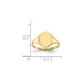 thumbnail image 5 of Real 14kt Yellow Gold 10.0x8.5mm Closed Back Signet Ring Size: 6; for Adults and Teens; for Women and Men, 5 of 5
