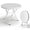 White, variant on 31.5" Round Folding Table, HDPE Cocktail & Bistro Table, Tool-Free Setup, Foldable for Outdoor Parties, Weddings, Cafes & Backyard, Black