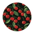 thumbnail image 2 of Nawypu  Cute Cherry Black Fitted Round Tablecloth Waterproof Table Cloth with Elastic Edge Wipe Clean Table Cover for Indoor Outdoor, 2 of 7