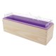 thumbnail image 2 of Rectangle Divided Silicone Soap Loaf Mold With Wooden Box Diy 1.2kg Purple, 2 of 5