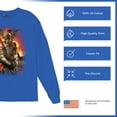 thumbnail image 6 of Apocalypse Reaper Long Sleeve T-shirt Fantasy Skeleton Knight with a Sword Medieval Legendary Creature Dragon Wizard, 6 of 7