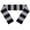 Heather Black/ Heather Grey, variant on Unisex Knit Winter Rugby Striped Scarf Black and Gold 1 Pack