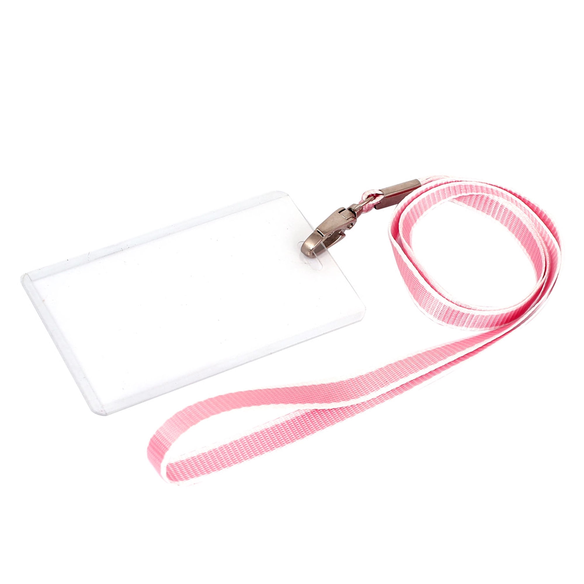 Unique Bargains Office Lanyard Plastic Vertical ID Badge Card Neck Strap Holder Tricolor