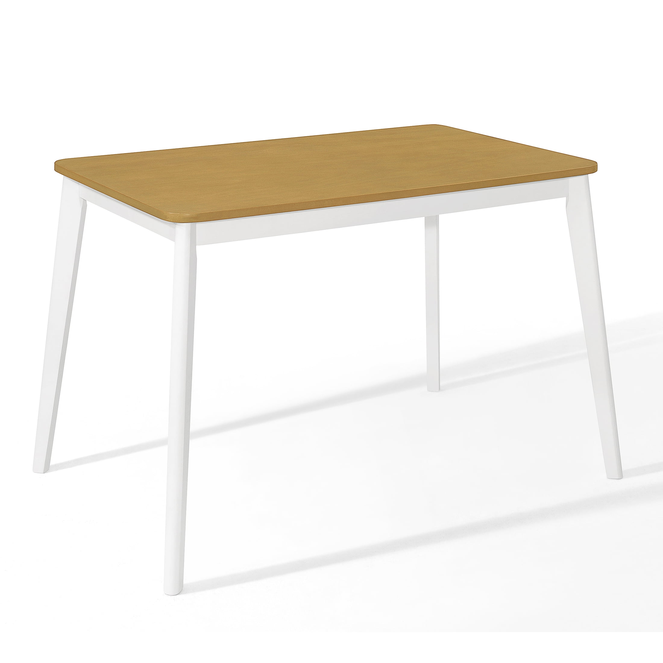 Castle Place Minimalist Two Tone 5-Piece Wood Dining Table Set, White