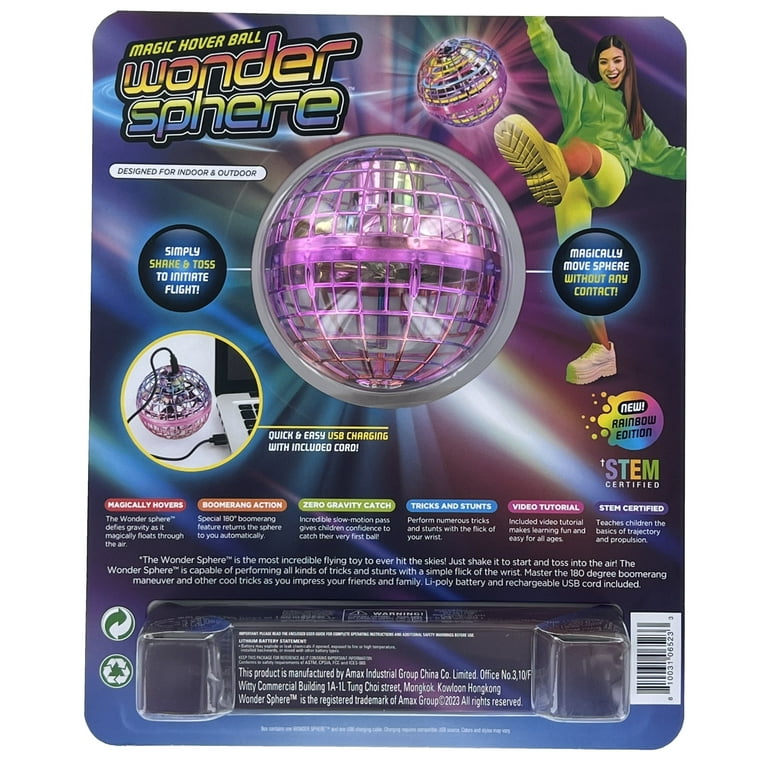 Wonder Sphere Magic Hover Ball- Purple Color- Skill Level Easy- Stem  Certified, Novelty And Gag Toys, Indoor And Outdoor Play
