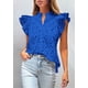 thumbnail image 3 of Remera PRETTYGARDEN 2025 con Volados y Mangas Cortas Azul XL, 3 of 7