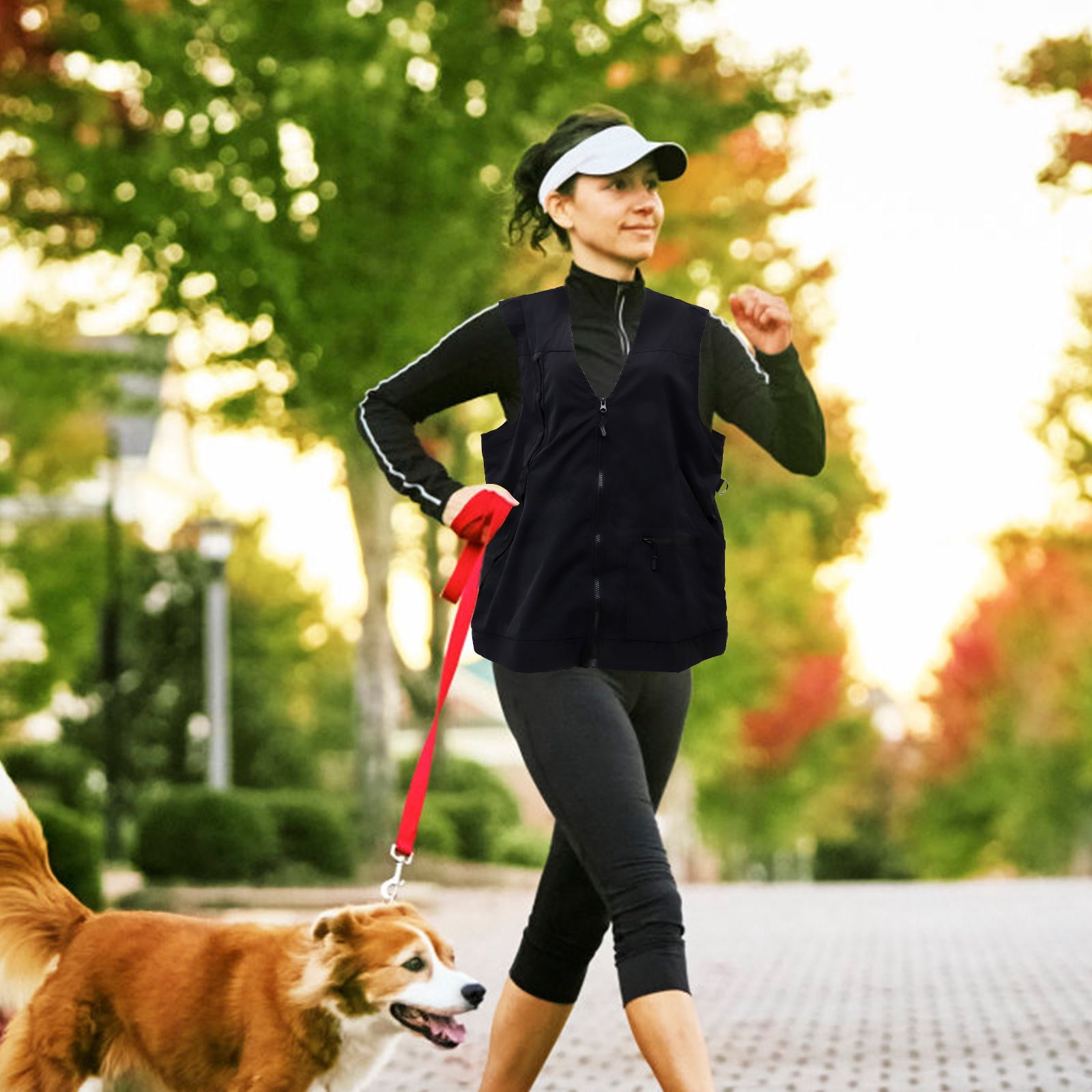 AURARMLET Trainer Vest Black Durable Water Resistant Fabric with Mesh Lining and Spacious Front Pockets