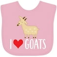 thumbnail image 3 of Inktastic Goat Cute I Love Goats Farm Animal Boys or Girls Baby Bib, 3 of 4