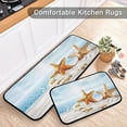 thumbnail image 5 of SKYSONIC Summer Beach Seaside Kitchen Mats and Rugs Shell Starfish Sand Floor Runner Area Rug Washable Carpet Perfect for Living Room Bedroom Entryway,19.7"x27.6"+19.7"x47.2", 5 of 7