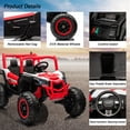 thumbnail image 6 of Garvee 24V 4WD Electric Ride On UTV for Kids, 2-XL-Seater with Remote, 3 Speeds, Horn, 7AH Battery Powered 4-Wheeler Vehicle with LED Lights, Music, for Ages 2-8, 6 of 8