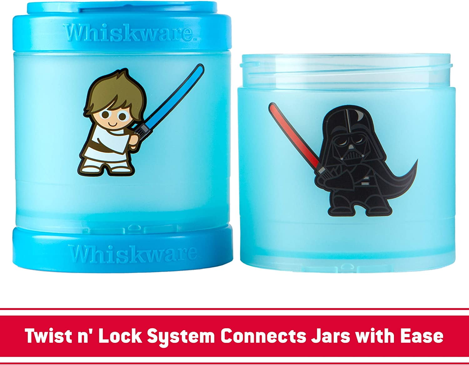 Whiskware Star Wars Stackable Snack Pack Containers - Vader & Stormtrooper