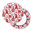 thumbnail image 2 of Haiem Christmas Gnome Print Cushion Round Bar Chair Seat Cover Bar Chair Cushion Covers Elastic Washable Bar Chair Cover,Protects from Scratches and Stains-12 inch, 2 of 7