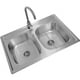 thumbnail image 5 of Fregadero Tarja 2 Tinas Gutstark Acero Inoxidable Cocina Grifo, 5 of 8