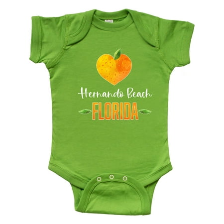 

Inktastic Hernando Beach Florida Orange in Heart Gift Baby Boy or Baby Girl Bodysuit