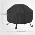 thumbnail image 2 of Fire Pit Cover Round 36 Inch Fire Pit Cover, for 30-36 Inch Fire Pits, 2 of 5