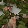 Efavormart 7FT | 20 LED Blush/Rose Gold Artificial Rose Flower Garland ...