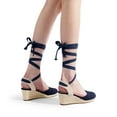 thumbnail image 7 of DREAM PAIRS Women's Wedge Sandals Platform Close Toe Espadrilles Strappy Ladies 2.5 Inch Sandals Cute Fashion Comfy Beach Vocation Dressy Summer Shoes, 7 of 7