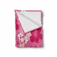 thumbnail image 2 of Luau Soft Flannel Fleece Throw Blanket, Abstract Hibiscus Pattern Dreamlike Fantasy Composition with Butterflies, Cozy Plush for Indoor and Outdoor Use, 60" x 80", Pink Pale Peach White, by Ambesonne, 2 of 6