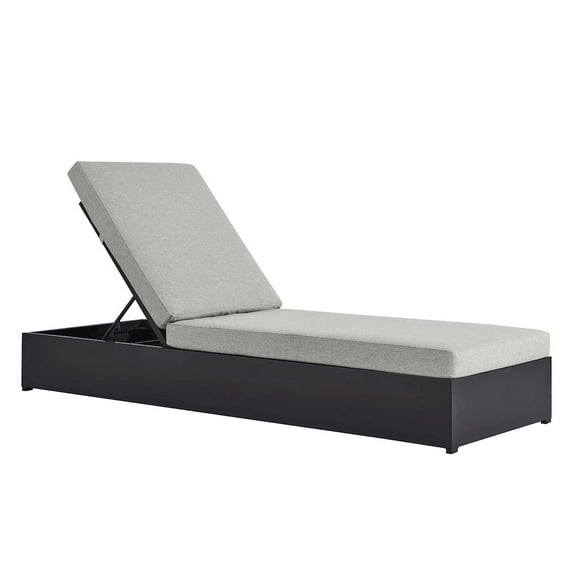 Modway Tahoe Outdoor Patio Powder-Coated Aluminum Chaise Lounge Chair in Gray Gray