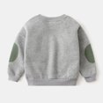 thumbnail image 3 of GYRATEDREAM Toddler Baby Boy Long Sleeve Sweatshirt Kids Crewneck Cotton Pullover Top Casual Spring Fall Clothes Gray for 2-10 Years, 3 of 4