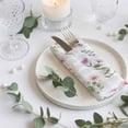 thumbnail image 3 of Cloth Napkins Set of 4 - 20x20 Inches, Pink Spring Floral Washable Reusable Table Napkins, Flowers Botanical Elegant Grey Checkered Soft & Absortbent Dining Napkin for Party Wedding Hotel Restaurant, 3 of 8