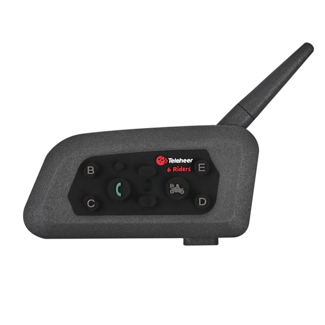 Tignapoo V6 Motorcycle Helmet Bluetooth 5.1 Intercom - Dual Rider Communication, Waterproof, Windproof, Noise Cancellation, GPS Navigation, Music Playback, Gray
