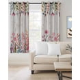 thumbnail image 2 of Spring Floral Kitchen Curtains Watercolor Botanical Wooden Farmhouse Cafe Short Curtains for Bathroom Blackout Window Curtain Grommet Small Window Treatment Drapes for Bedroom Living Room 27.5"x39"x2, 2 of 9
