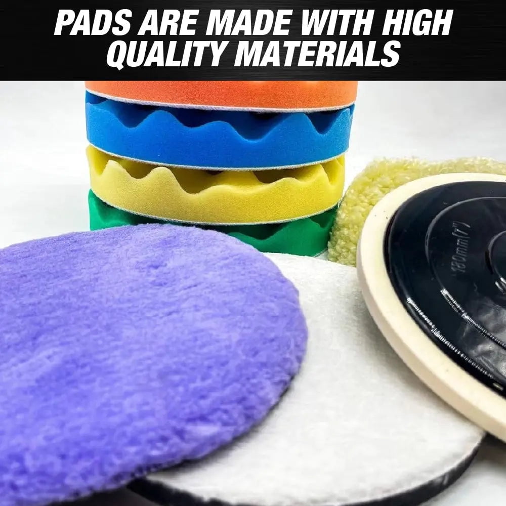 9 pcs Polishing Pad Set 7 inch - For Car Buffer Polisher Sanding,Polishing - 1689
