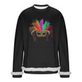 thumbnail image 3 of RKSTN Men's Carnival Party Sweatshirts Oversized Crew Neck Carnival Graphic Print Versatile Fleece Sweatshirt Mens Casual Round Neck Relaxed Fits Comfy Pullover Sweatshirt Top Fall Winter Clothes, 3 of 7