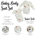 thumbnail image 4 of Sweet Jojo Designs Woodland Toile Multicolor 0-6M Baby Clothes Bodysuits, 4 of 4