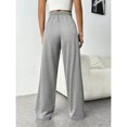 thumbnail image 4 of Women's Casual Wide Leg Pants with Drawstring Elastic Waist - Lightweight Loose Trousers for Daily Wear, 4 of 6