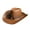 Khaki, variant on New Faux Leather Western Cowboy Hats For Women Men Vintage Gentleman Dress Hats Panama Cowgirl Jazz Cap Sombrero Hombre ,Fashion