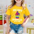 thumbnail image 1 of T-shirt Décontracté à Manches Courtes pour Filles pour Usage Quotidien avec Imprimé Mignon de Dessin Animé, Col Rond, Haut d'Été pour Enfants et Adolescents, 1 of 3