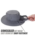 thumbnail image 4 of Sombrero USHAKE Head Net para safari, sombrero para el sol, sombrero de pescador, gris, 4 of 5