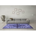 thumbnail image 3 of Ahgly Company Machine Washable Indoor Square Persian Blue Traditional Area Rugs, 3' Square, 3 of 4