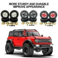 thumbnail image 2 of Bewildely RCGOFOLLOW 4 Uds llantas de plástico duraderas llantas para 1/24 Rc llantas neumático Axial SCX24 RC pieza de coche accesorios de Kits de construcción modelo Negro, 2 of 6