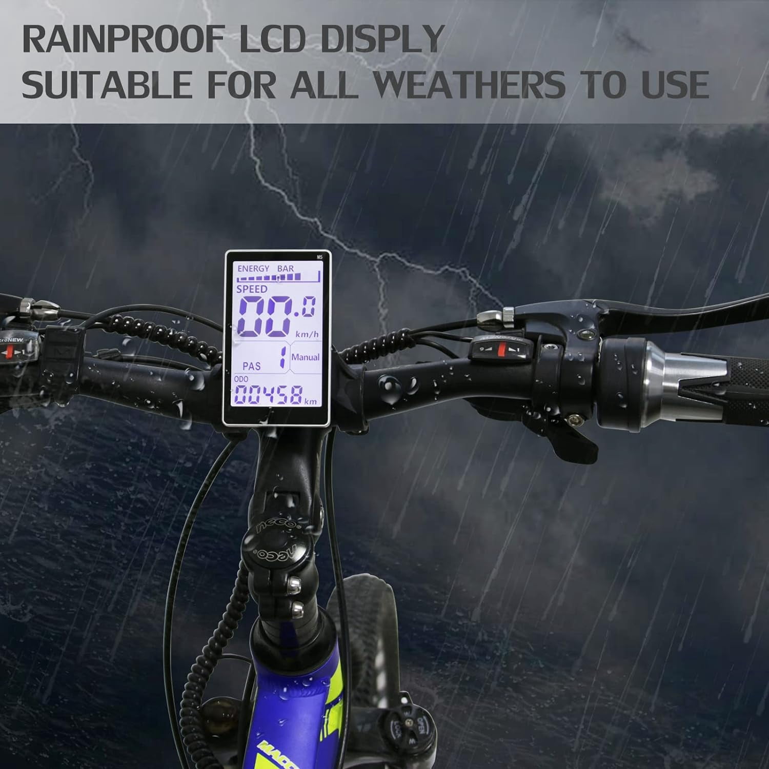 Écran LCD M5 Pour Vélo électrique – Universel 24V/36V/48V/60V, étanche, Fixation 22,2 Ou 31,8 Mm - 3