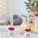 thumbnail image 4 of Santa Claus Snowman Ceramic Candle Holders Festive Romantic Candle Holders Decor Candlelight Dinner Ambiance Accessory, 4 of 6