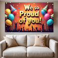 thumbnail image 4 of LUUFILx Congratulations Celebration Backdrop Background Banner Balloons Party Supplies Decorations Inspirational Event Photography Props Graduation Achievement, 4 of 7