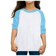 thumbnail image 3 of Hiijoy Big Girls 3/4 Sleeve T Shirt Raglan Sleeve Crewneck T-Shirt Casual Soft Tshirt, 3 of 3