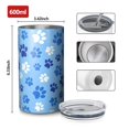 thumbnail image 4 of 20oz Coffee Tumblers Blue Dog Paw Footprint Stainless Steel Vacuum Insulated Travel Tumbler Coffee Cups Mug with Lid and Straw with Cleaning Brush for Cold & Hot Drinks, 4 of 5