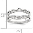 thumbnail image 2 of NYS Jewellrs 14K White Gold Plated 2.10 Ct Round Cut White Diamond Engagement Thanksgiving Christmas Enhancer Guard Wrap Ring 925 Sterling Silver For Women's -6.5, 2 of 2