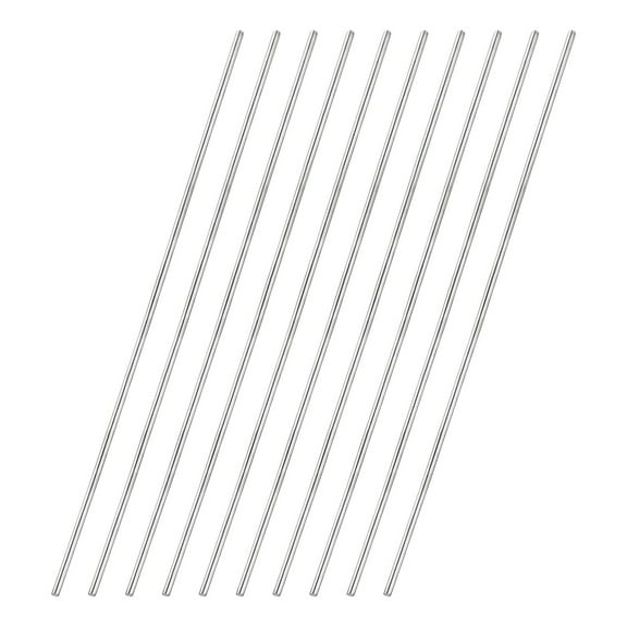 Uxcell 10 Pcs 304 Stainless Steel Round Rod, 1/8" Diameter, 12"(300mm) Length Metal Solid Shaft Rods, Steel Stick Lathe Bar Stock for Crafts DIY Models Plane Ship Cars