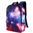 thumbnail image 1 of School Bag Fashion Starry Sky Pattern Travel Backpack with USB Charging Port, 1 of 2