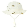 thumbnail image 2 of Gelikeya Toddler Baby Sun Hat 3-12 Months Cute Floral Print Bucket Hat Adjustable Wide Brim Summer Beach Hat Soft Baby Cotton Hats Z02-Yellow, 2 of 5