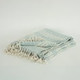 thumbnail image 5 of Rizzy Home  Hand-made Modern Striped Throw Blanket Blue/Natural, 5 of 5