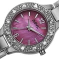 thumbnail image 4 of Women's Swiss Quartz Mother of Pearl Dial Silver-Tone Bracelet Watch, 4 of 5